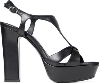 Jimmy Choo London 120mm Kesia platform bow sandals - women - Leather/Lambskin/Lambskin - 36,5 - Black