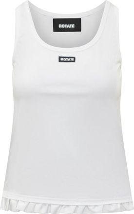 Rotate White Logo Round Neck Top