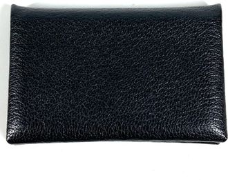 Herm&egrave;s Black Chevre Leather Coin Purse/Coin Case (Pre-Owned)