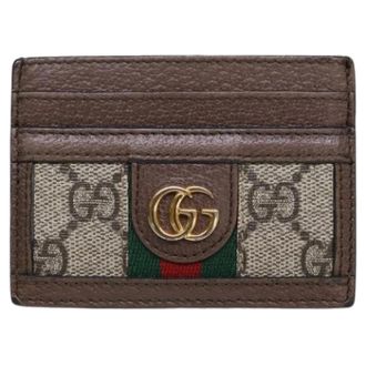Gucci Pre-owned Card Case - Dames - Pre-owned - Bruin - Maat: ONE Size