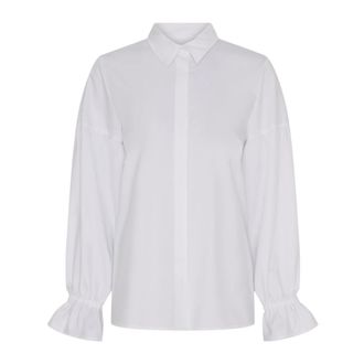 BTF-CPH Btfcph - Bamboe Shirt - Dames - Blouses & Shirts - Wit - Maat: L Zijde
