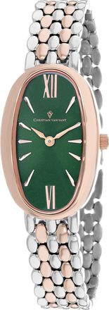 Christian Van Sant Womens Lucia Green Oval 31mm