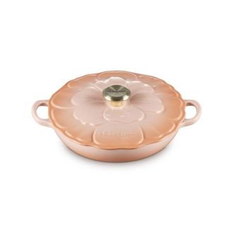 LE CREUSET Teg Basso Fiore 26 Peach p Gold