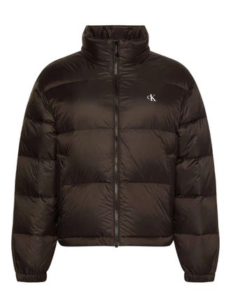 Calvin Klein Jeans logo puffer jacket - women - Nylon/Polyester/Duck Down/Feather - S - Black