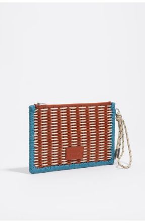 Bimba & Lola Large Leather Palms Make-Up Case in Tan at Nordstrom