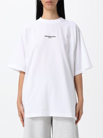 Alexander Wang Relaxed Fit Cotton T-Shirt with Contrast Logo