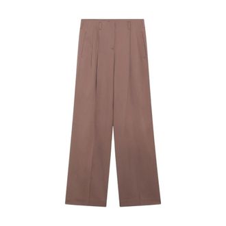 Golden Goose Broeken, Dames, Roze, L, Wol, Journey Pant Wide Leg