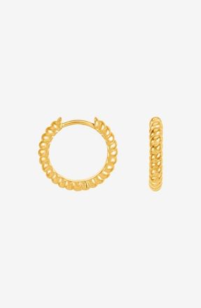 Dower & Hall Mens Small Twist Hoops in Yellow Gold Vermeil at Nordstrom