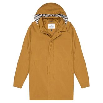 Aquascutum Mens Active Packable Trench Rust Orange Jacket - Size Large