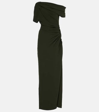 SIMKHAI Kally draped one-shoulder crepe gown