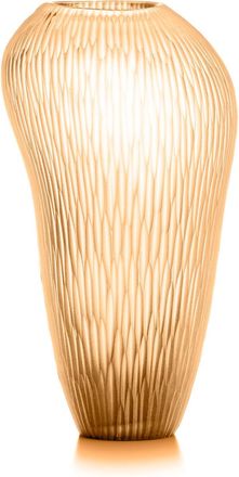 IVV carving jarr&oacute;n de vidrio melocot&oacute;n satinado con l&iacute;neas molidas verticales onduladas h-36 di&aacute;metro -m&aacute;x 19,5/14,5