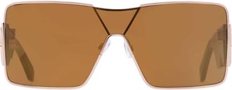 Off-white ASPEN Gold Mirror Shield Unisex Sunglasses OERI14G 7676 141