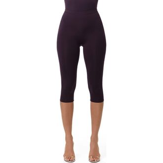 Naked Wardrobe Capri Leggings in Blackberry at Nordstrom, Size X-Small