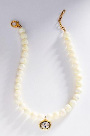 Anthropologie ALV Jewels Blanc Naples Beaded Necklace