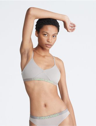 Calvin Klein Calvin Klein Womens Future Shift Unlined Triangle Bralette - Grey - XS