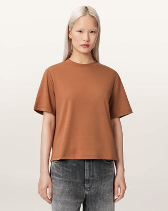 AllSaints Cotton Lisa Boxy Crew Neck T-Shirt, Size: XS