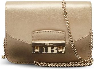 Furla Kleine crossbodytas van gelamineerd leer - Geel