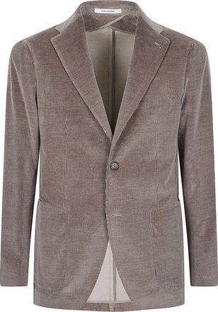 Tagliatore Montecarlo Corduroy Notch Lapel Cotton-Blend Blazer