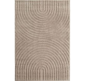 Nazar Rugs Alfombra de relieves geom&eacute;tricos beige - 240x340 cm