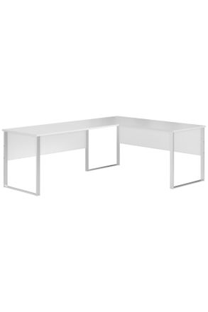 MID.YOU Mid.you Eckschreibtisch, Wei&szlig;, Holzwerkstoff, rechteckig, U-Form, 73x77x223 cm, Kabeldurchlass, seitenverkehrt montierbar, B&uuml;rom&ouml;bel, Schreibtische, E