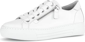 Gabor Womens Low-Top Trainers, Womens Low Shoes, Lightweight, Extra Width (G), White Silver 52, 6 UK