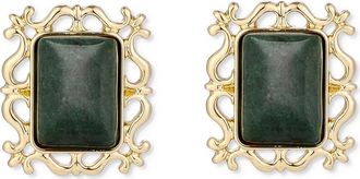 Petit Moments Viva Stud Earrings in Gold/Green at Nordstrom