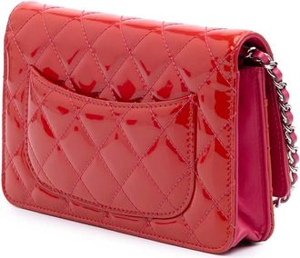 Chanel Hobo Bags - 2014-2015 Bicolor Classic Patent Wallet On Chain - Gr. unisize - in Rot - für Damen