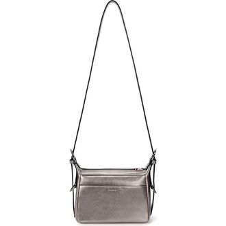 Oryany Moto Leather Crossbody Bag in Pewter at Nordstrom Rack