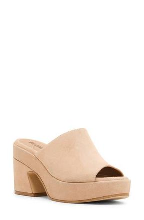 Blondo Montage Platform Mule Sandal in Tan Suede at Nordstrom Rack, Size 6.5