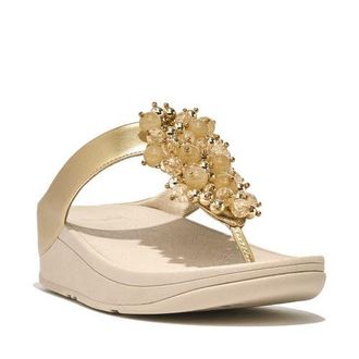 FitFlop Fino Bauble-bead toe-post sandals in Platino at Nordstrom, Size 6.5