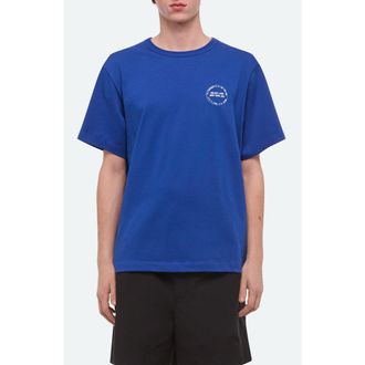 Helmut Lang Stamp Cotton Graphic T-Shirt in Royal Blue at Nordstrom, Size X-Large