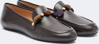 Gianvito Rossi Embellished leather loafers