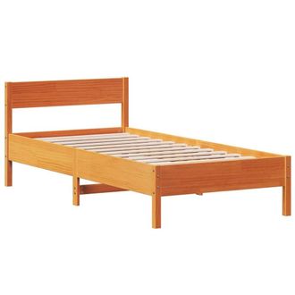 Berkfield Home Beautiful Bed Frame without Mattress Wax Brown 90x190 cm Single S