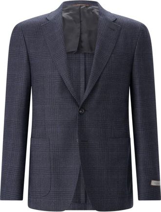 Canali Tweeknoops Blazer - Heren - Blazers - Blauw - L - Jassen