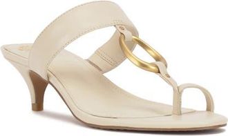 Vince Camuto Kimena Toe Loop Sandal in Panna Creme Ecoshe at Nordstrom, Size 5.5