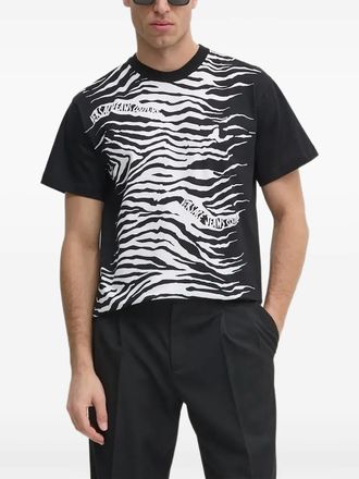 Versace Jeans Couture zebra-print T-shirt - Black