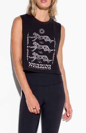 Spiritual Gangster Warrior Love Spirit Crop Top in Black at Nordstrom, Size X-Large