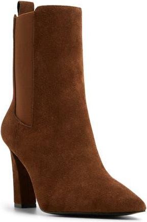 Aldo Liora Pointed Toe Chelsea Boot in Dark Brown at Nordstrom Rack, Size 6.5