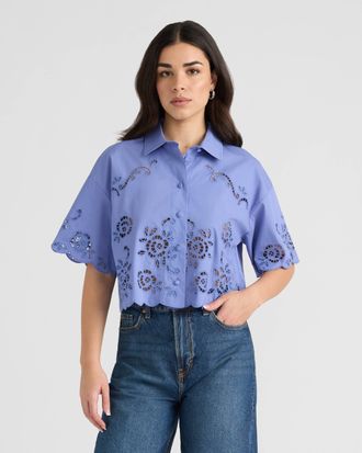 NVLT Womens Eyelet Camp Shirt