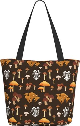 AOOEDM The Various-Mushrooms Pattern Ladies Shopping Bag 13x11x7in.The Perfect ValentineS Day Gift.It Is The Best ValentineS Day Gift For Mom, Daughter, Wife