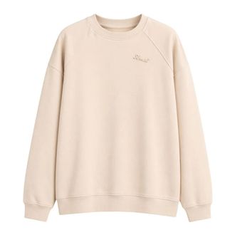 Twinset Crewneck Sweatshirt - Dames - Sweatshirts - Beige - S - Katoen - Hoodies & sweatvesten