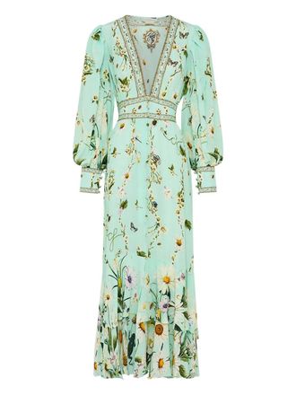 Camilla Freefall maxi dress - women - Silk - S - Green