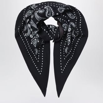 Destin Black/mud triangular bandana scarf