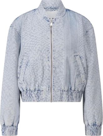 Lala Berlin Jassen, Dames, Blauw, M, Denim, Gestreepte spijkerjas