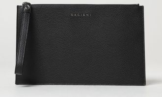 Orciani Clutch Micron in pelle martellata