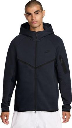 Nike Mens Tech Fleece Full-Zip Windrunner Hoodie - Black/Obsidian Size 3XL