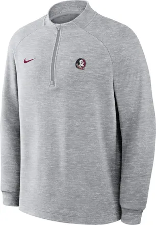 Nike Florida State Par Nike Mens Therma-FIT College Half-Zip Pullover in Grey | 068F01HFTN-P8H