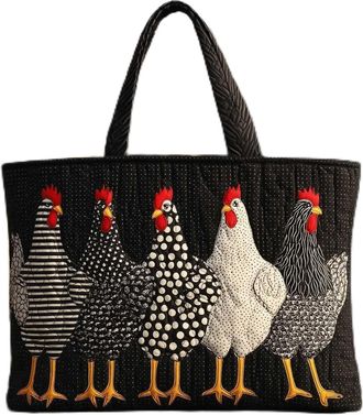 Generic Vintage Quilted Tote Bag for Women Large Cotton Puffer Shoulder Bag Ideal Valentines or Mothers Day Gift for Her Lightweight Floral Handbag for Spring