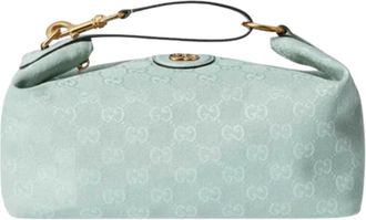 Gucci Vanity Medium Top Handle Bag - Dames - Handtassen - Blauw - ONE Size - Katoen - Tassen