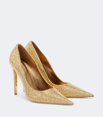 Gucci Donna embellished leather pumps